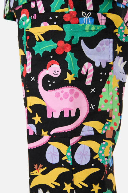 Scrubs With Love - CHRISTMAS DINO'S SCRUB SET - black