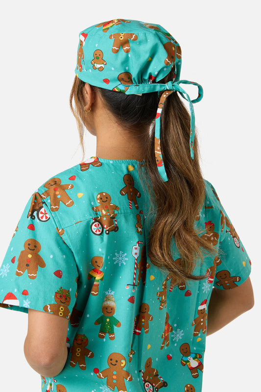 Scrubs With Love - GINGERBREAD SCRUB HAT - teal