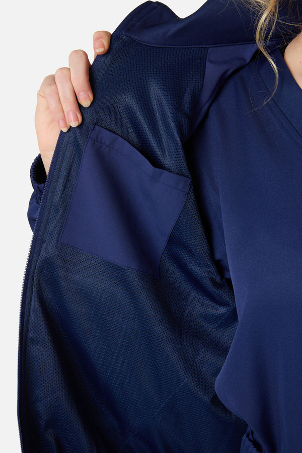 Scrubs With Love - Scrub Womens Navy Zip Up Jacket - navy