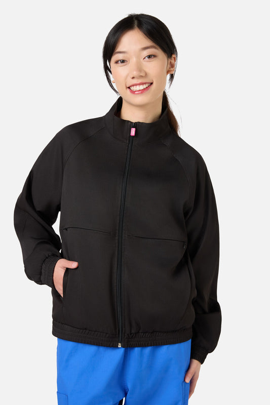 Scrubs With Love - Scrub Womens Black Zip Up Jacket - black