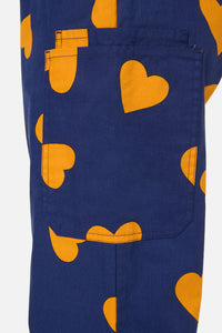 Scrubs With Love - Orange Hearts Scrub Set - navy