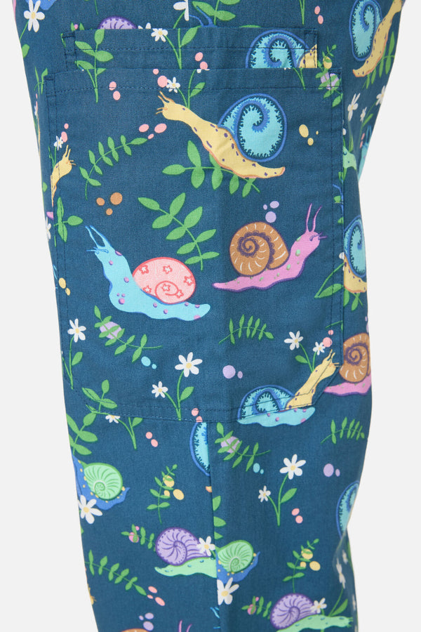 Scrubs With Love - Snailed It Scrub Set - blue