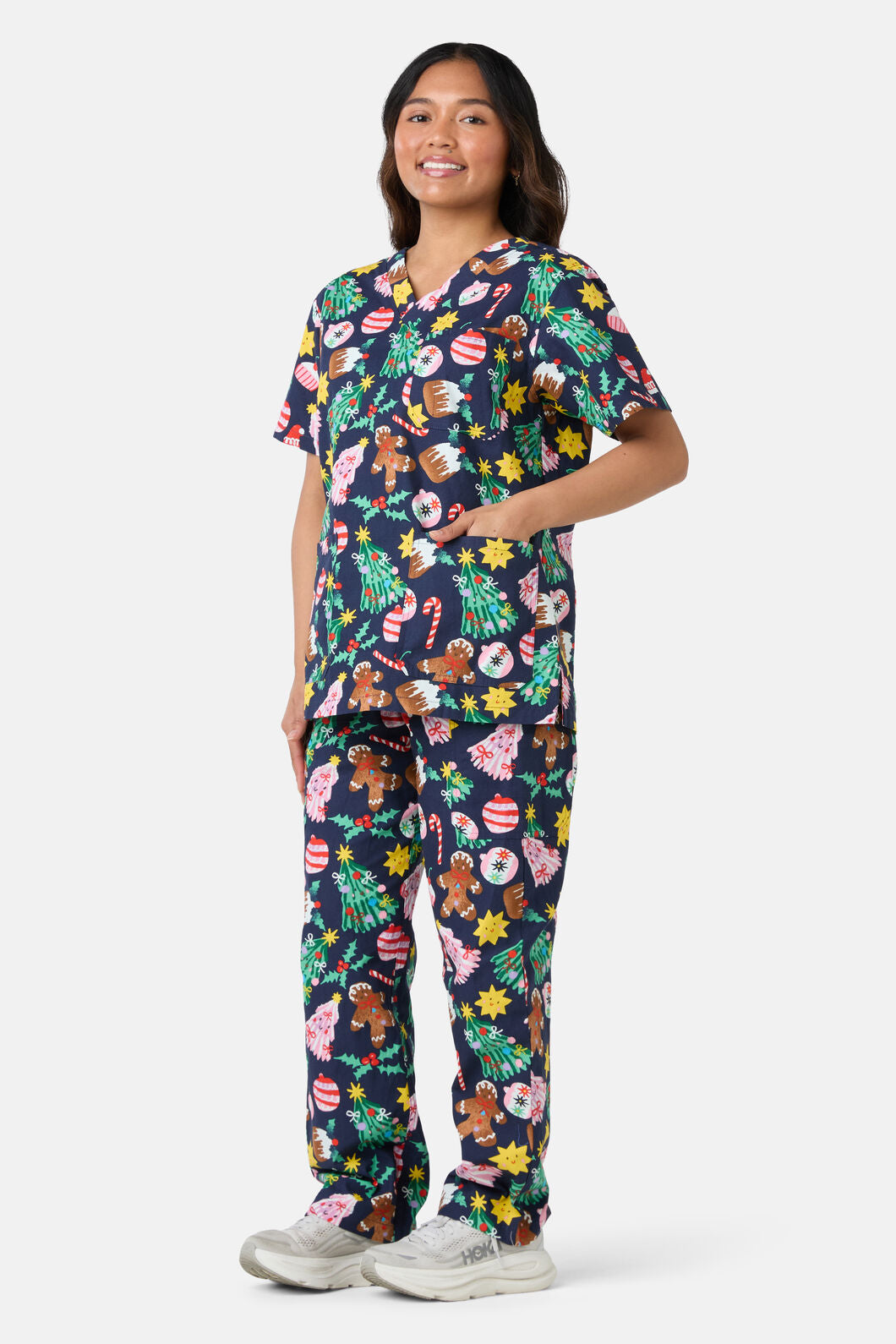 Scrubs With Love - Santa's Sweet Treats Scrub Set - blue