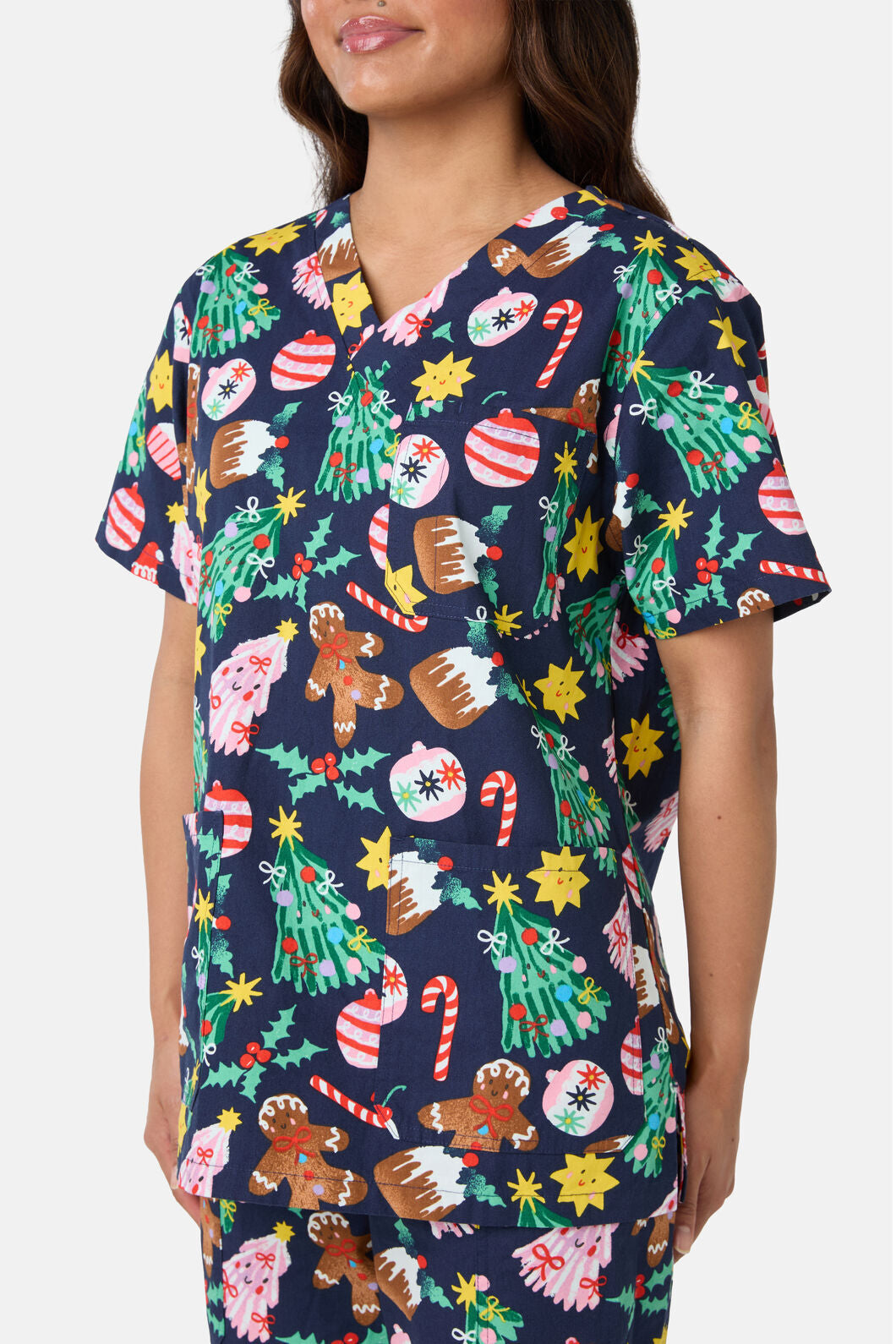 Scrubs With Love - Santa's Sweet Treats Scrub Set - blue