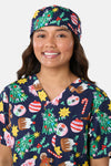Scrubs With Love - Santa's Sweet Treats Scrub Hat - blue