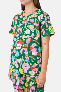 Scrubs With Love - Merry & Bright Scrub Set - green