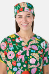 Scrubs With Love - Merry & Bright Scrub Hat - green