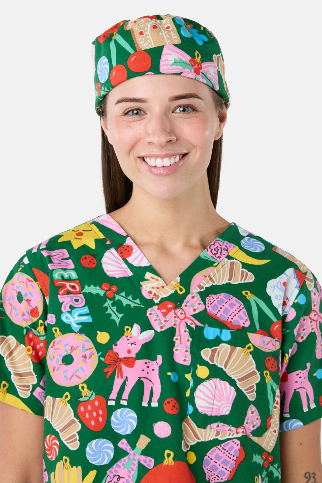 Scrubs With Love - Merry & Bright Scrub Hat - green