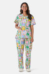 Scrubs With Love - Holiday Pups Scrub Set - pink