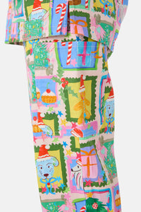 Scrubs With Love - Holiday Pups Scrub Set - pink