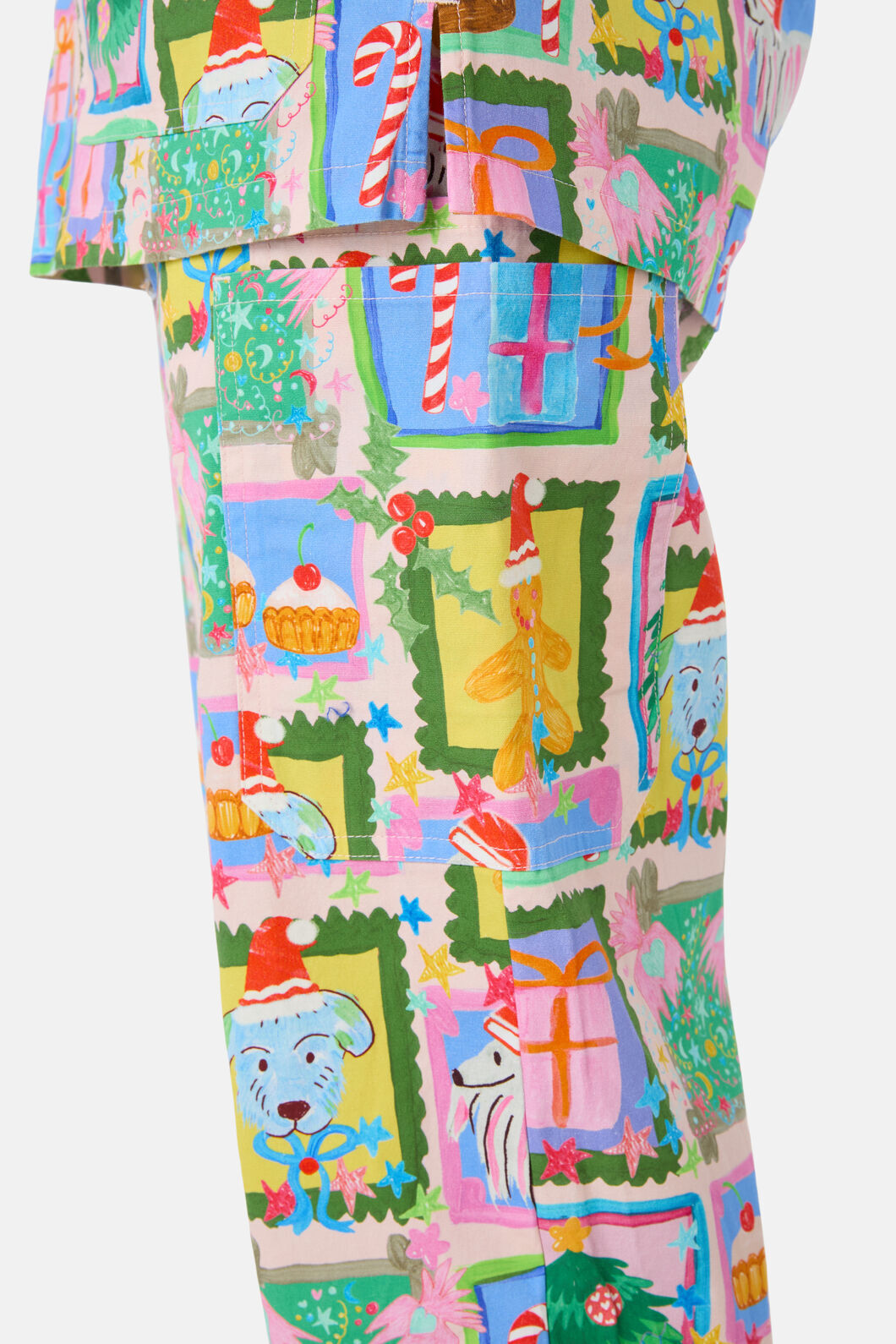Scrubs With Love - Holiday Pups Scrub Set - pink