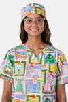 Scrubs With Love - Holiday Pups Scrub Hat - pink
