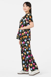 Scrubs With Love - Pansy Scrub Set - black