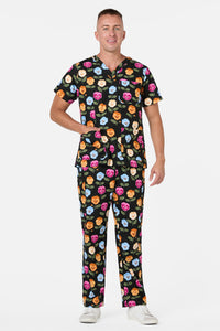 Scrubs With Love - Pansy Scrub Set - black