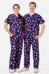 Scrubs With Love - Love Hearts Navy Scrub Set - navy