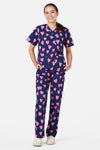 Scrubs With Love - Love Hearts Scrub Set - navy