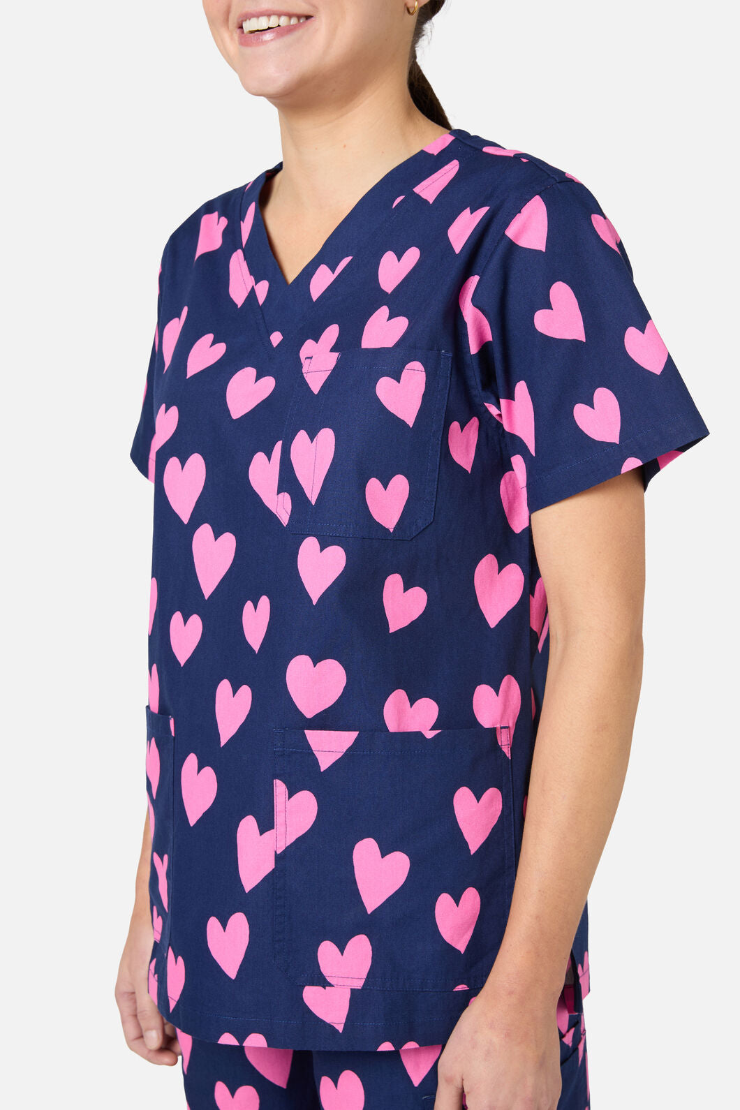 Scrubs With Love - Love Hearts Navy Scrub Set - navy