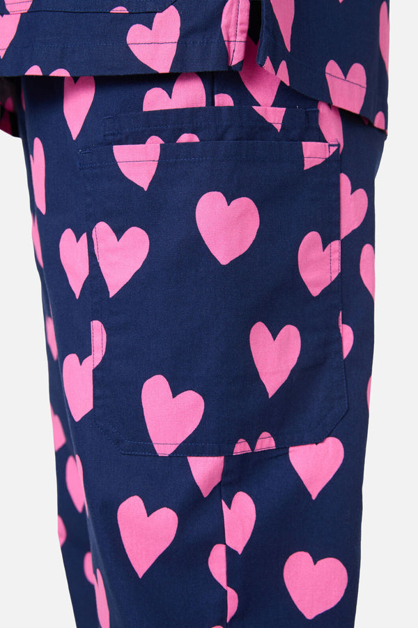 Scrubs With Love - Love Hearts Navy Scrub Set - navy