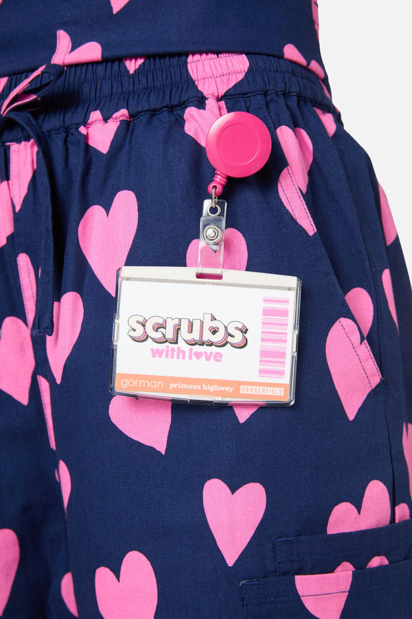 Scrubs With Love - Love Hearts Navy Scrub Set - navy