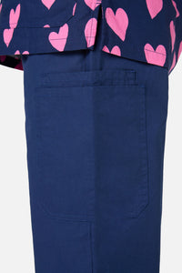 Scrubs With Love - Lovehearts Top & Pant Scrub Set - navy