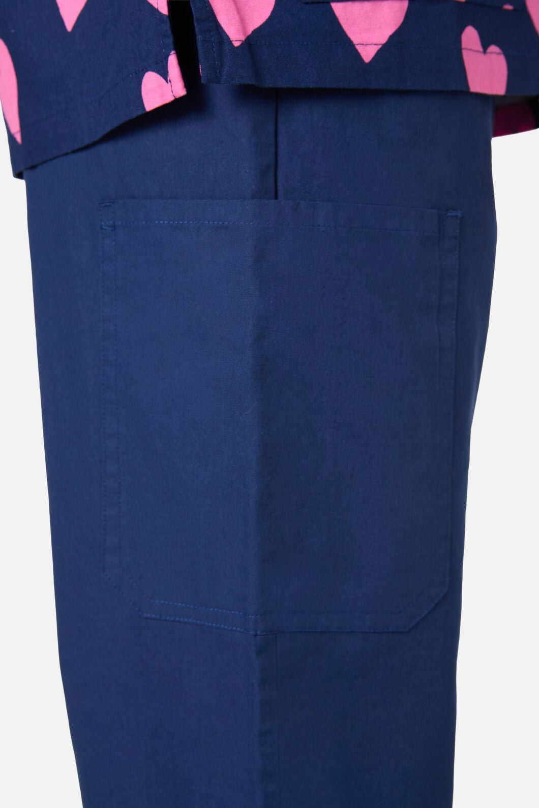 Scrubs With Love - Lovehearts Top & Pant Scrub Set - navy