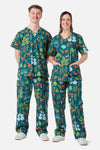 Scrubs With Love - Winter Deer Scrub Set - teal