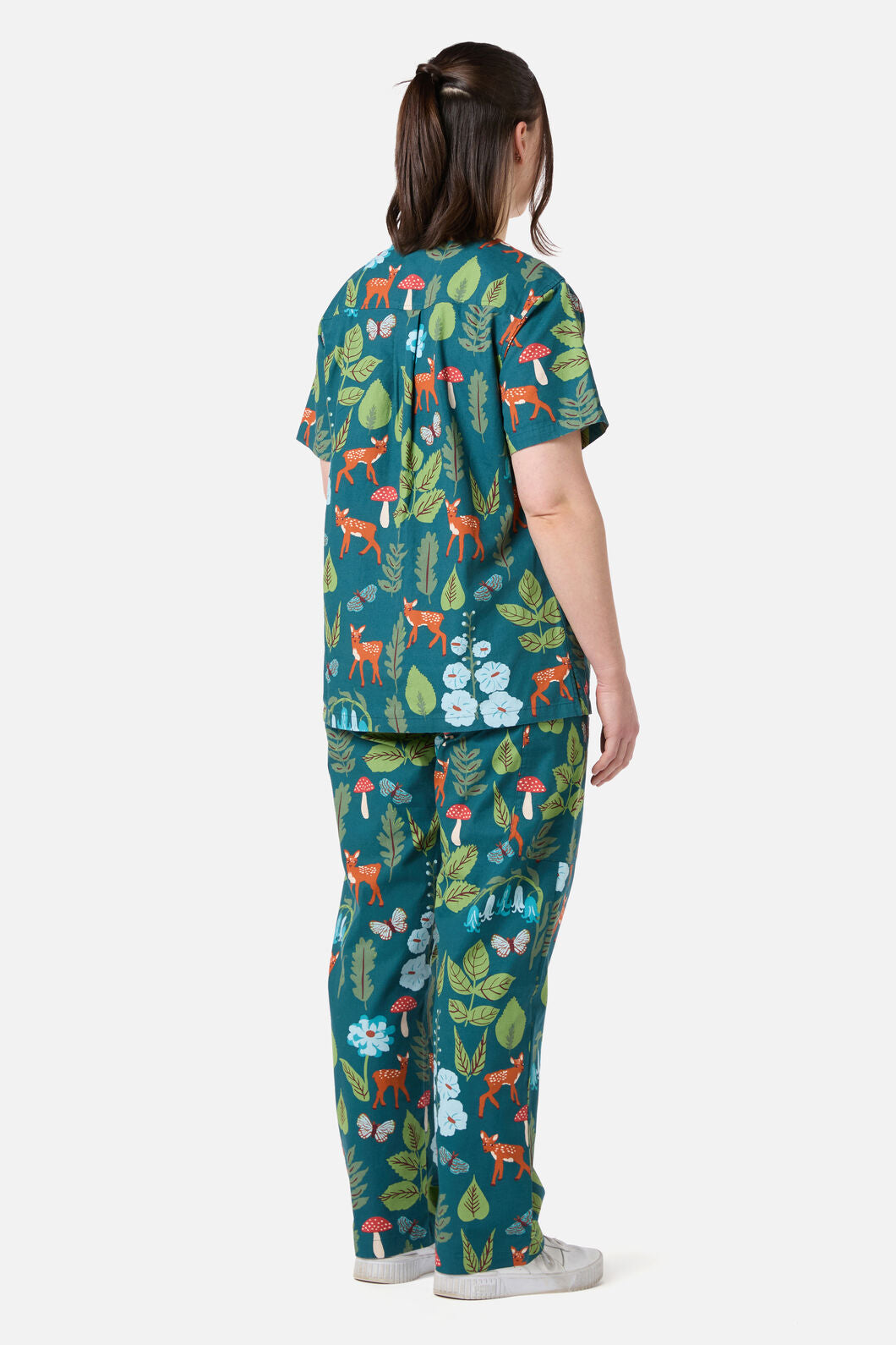 Scrubs With Love - Winter Deer Scrub Set - teal