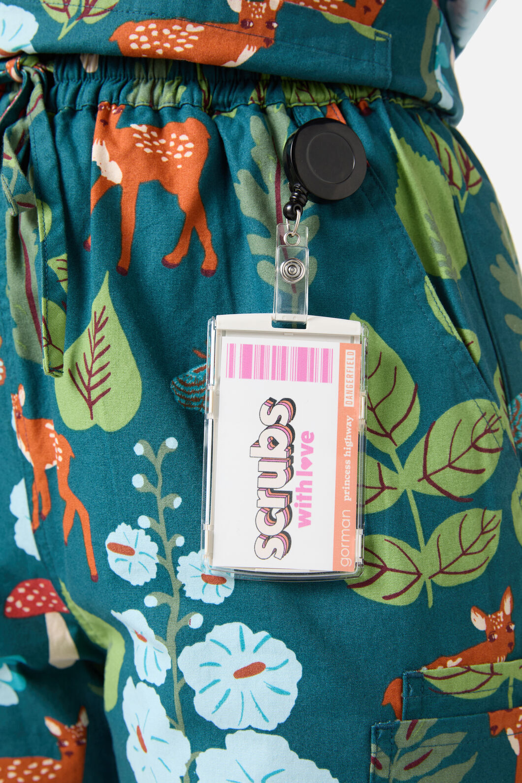 Scrubs With Love - Winter Deer Scrub Set - teal
