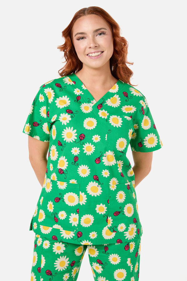 Scrubs With Love - Daisy Ladybird scrub set - green