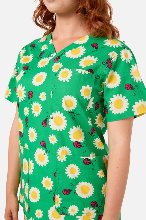 Scrubs With Love - Daisy Ladybird scrub set - green