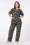 Scrubs With Love - Cute Chickens scrub set - navy
