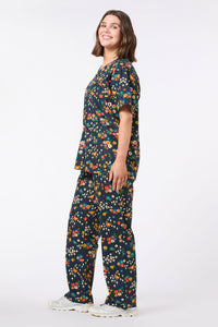 Scrubs With Love - Cute Chickens scrub set - navy