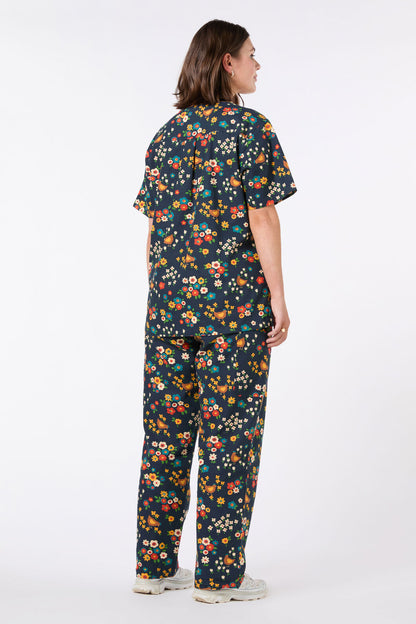 Scrubs With Love - Cute Chickens scrub set - navy