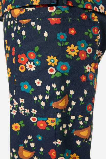 Scrubs With Love - Cute Chickens scrub set - navy