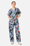 Scrubs With Love - Cockatoo & Protea scrub set - blue