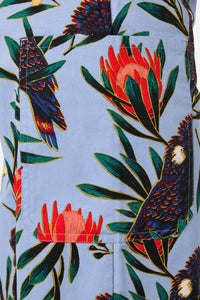 Scrubs With Love - Cockatoo & Protea scrub set - blue
