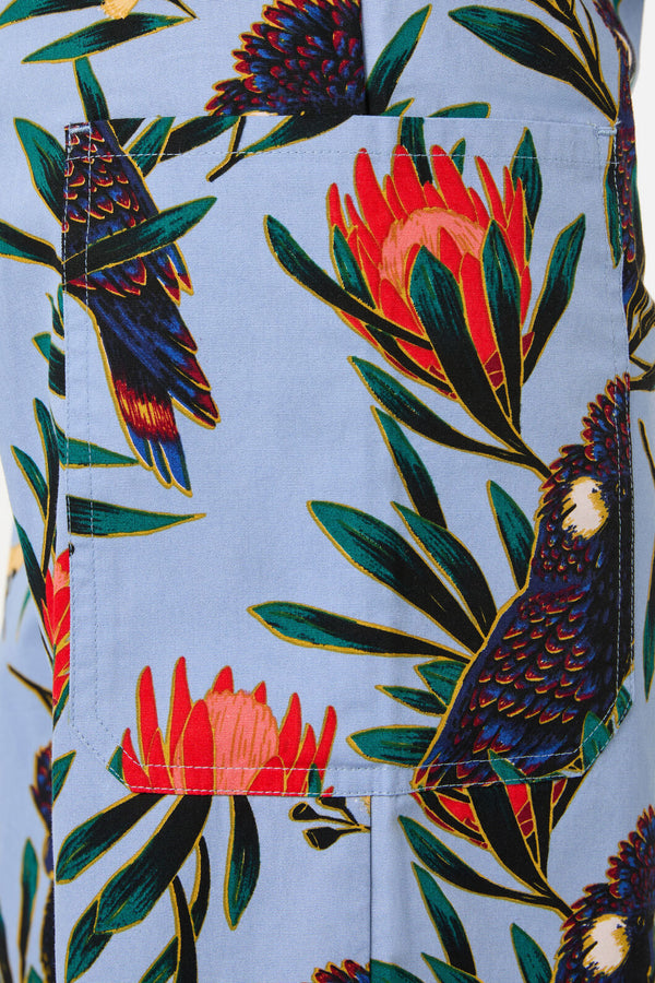 Scrubs With Love - Cockatoo & Protea scrub set - blue