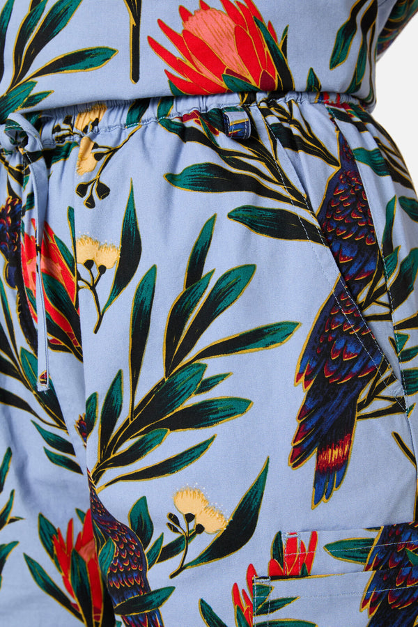 Scrubs With Love - Cockatoo & Protea scrub set - blue