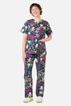 Scrubs With Love - Native Bouquet scrub set - navy