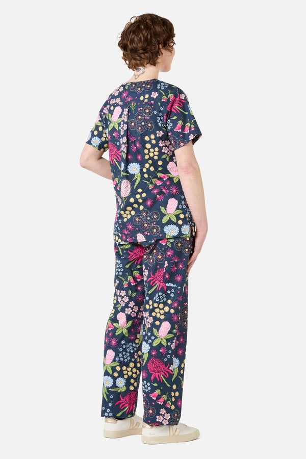 Scrubs With Love - Native Bouquet scrub set - navy