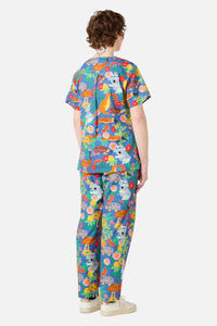 Scrubs With Love - Bush Tapestry scrub set - blue