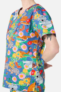 Scrubs With Love - Bush Tapestry scrub set - blue