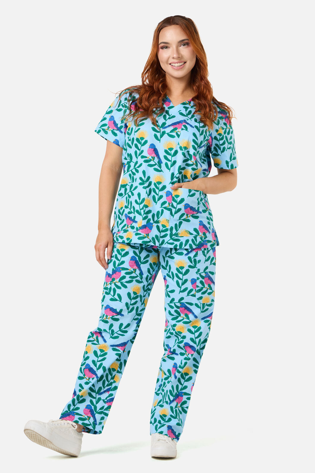 Scrubs With Love - PINK ROBIN SCRUB SET - blue