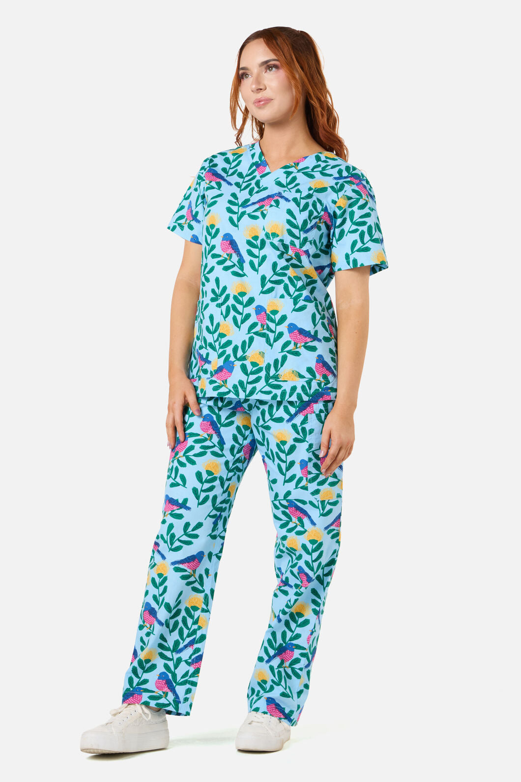 Scrubs With Love - PINK ROBIN SCRUB SET - blue