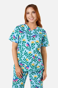 Scrubs With Love - PINK ROBIN SCRUB SET - blue