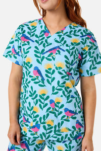 Scrubs With Love - PINK ROBIN SCRUB SET - blue