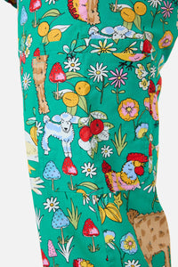 Scrubs With Love - Farm Animals Scrub Set - green