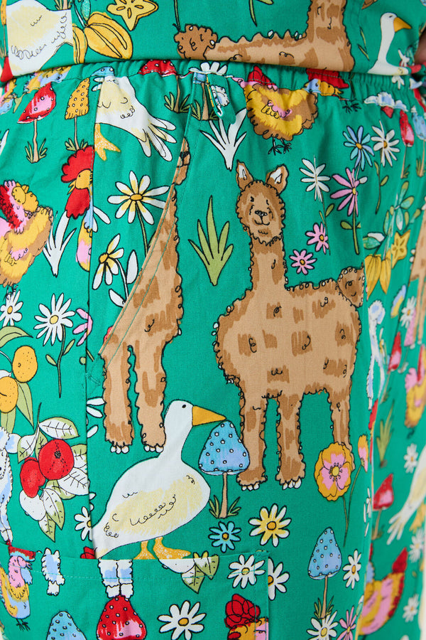 Scrubs With Love - Farm Animals Scrub Set - green