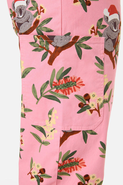 Scrubs With Love - CHRISTMAS KOALA PINK SCRUB SET - pink