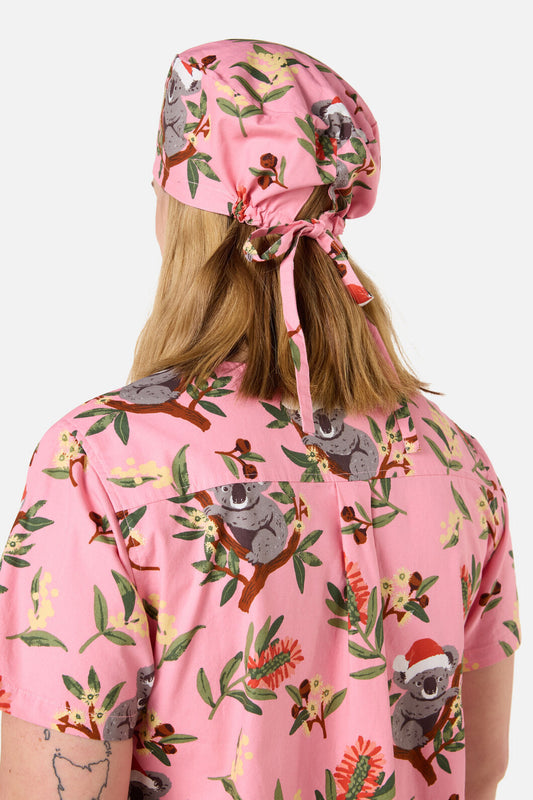 Scrubs With Love - CHRISTMAS KOALA PINK SCRUB HAT - pink